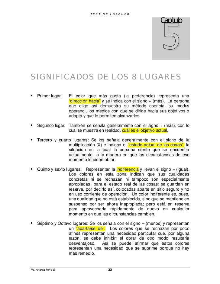 laminas del test de luscher laminas del test de luscher